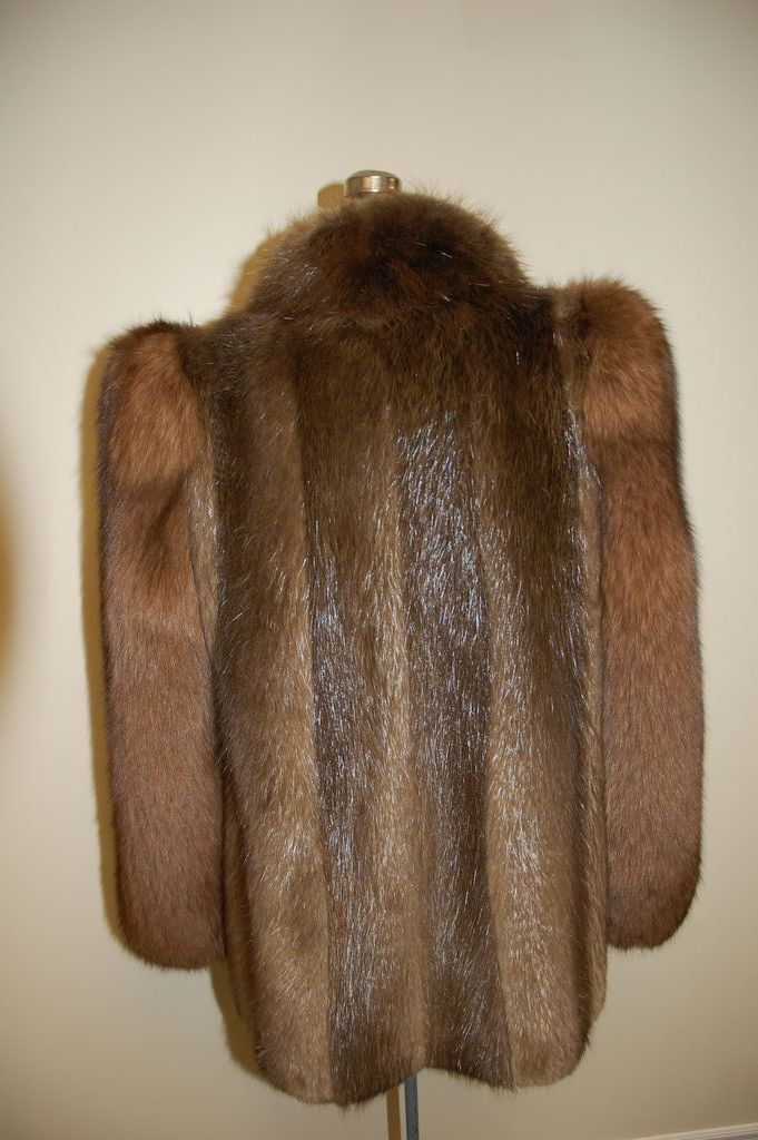 Beautiful let out Beaver and Sable Fur Jacket Coat from