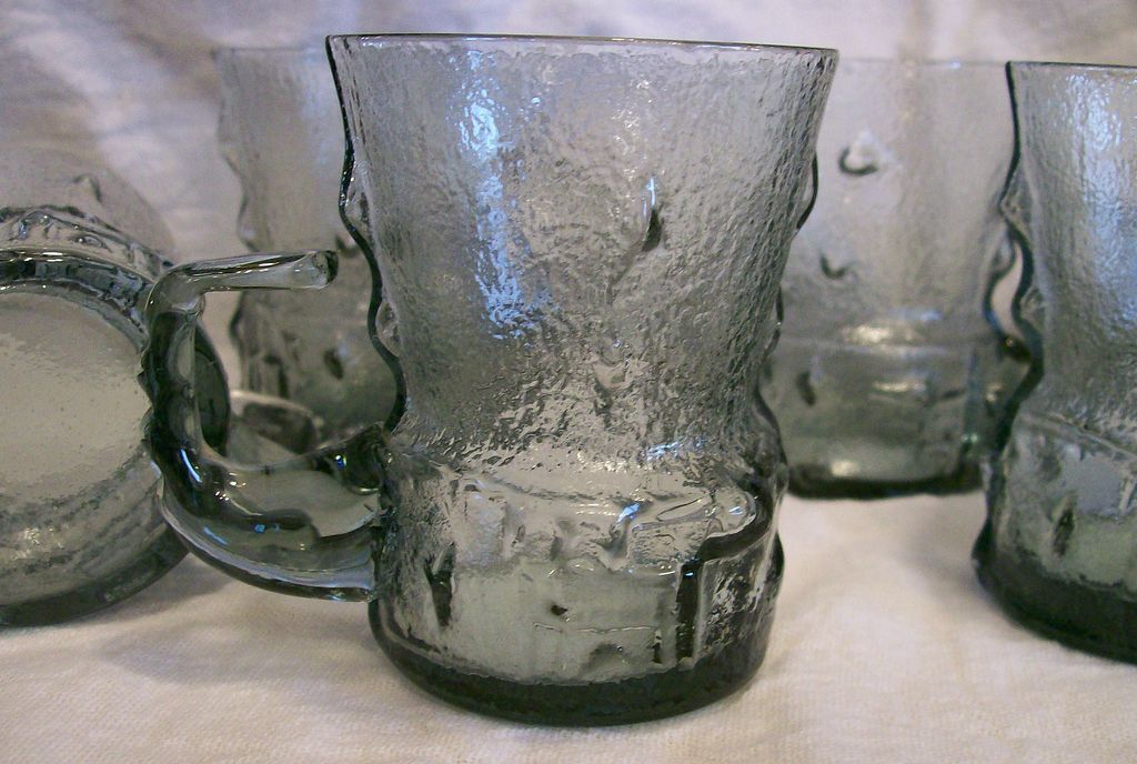 Smoke Glass Cordials ~ set of 5+ Smoke Glass Cordials ~ set of 5+