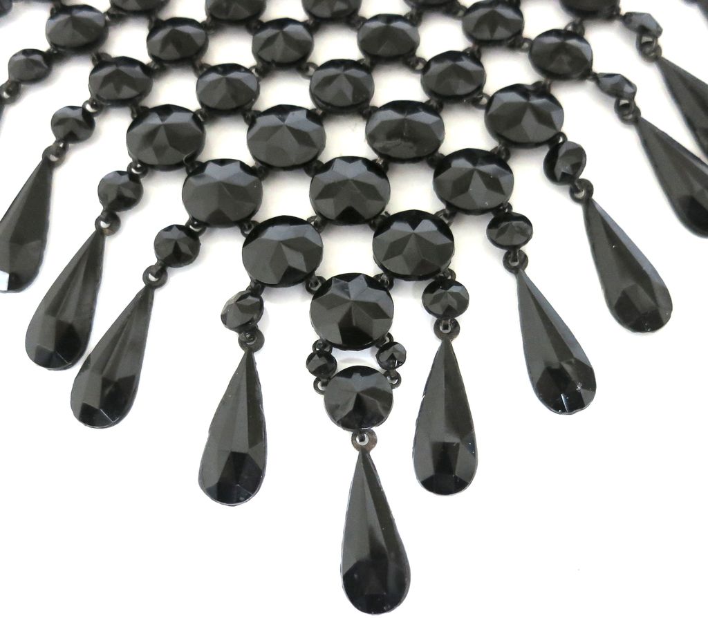 Elaborate Victorian French jet Necklace from thepearl on Ruby Lane