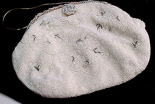 1950s French Hand Beaded Evening Purse 1950s French Hand Beaded Evening Purse