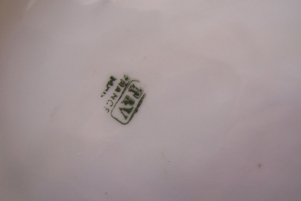 Hard to Find Antique Limoges Trivet Plate Hand Painted w/ Naturalistic Pine Coness Hard to Find Antique Limoges Trivet Plate Hand Painted w/ Naturalistic Pine Coness