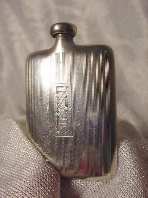 Miniature sterling silver perfume bottle dated 1924 Miniature sterling silver perfume bottle dated 1924