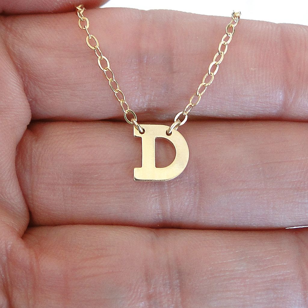 Dainty Initial Necklace - 14K SOLID GOLD Ultra Feminine Initial Monogram Necklace Dainty Initial Necklace - 14K SOLID GOLD Ultra Feminine Initial Monogram Necklace