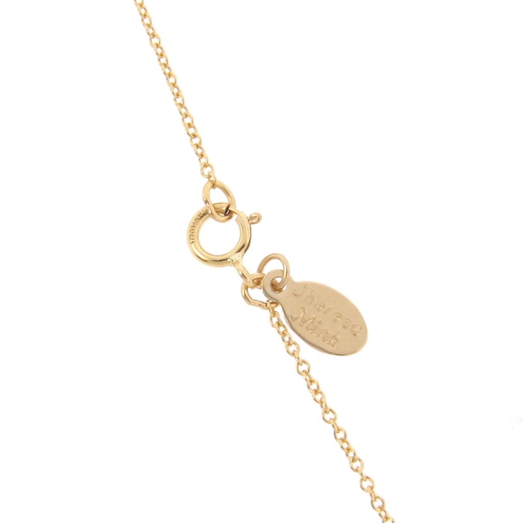 14k Gold Filled Hamsa Hand Necklace With Opal - 16" 14k Gold Filled Hamsa Hand Necklace With Opal - 16"