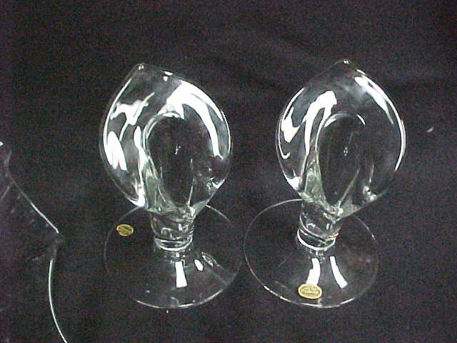 4 PC Cambridge Glass Console Set 4 PC Cambridge Glass Console Set