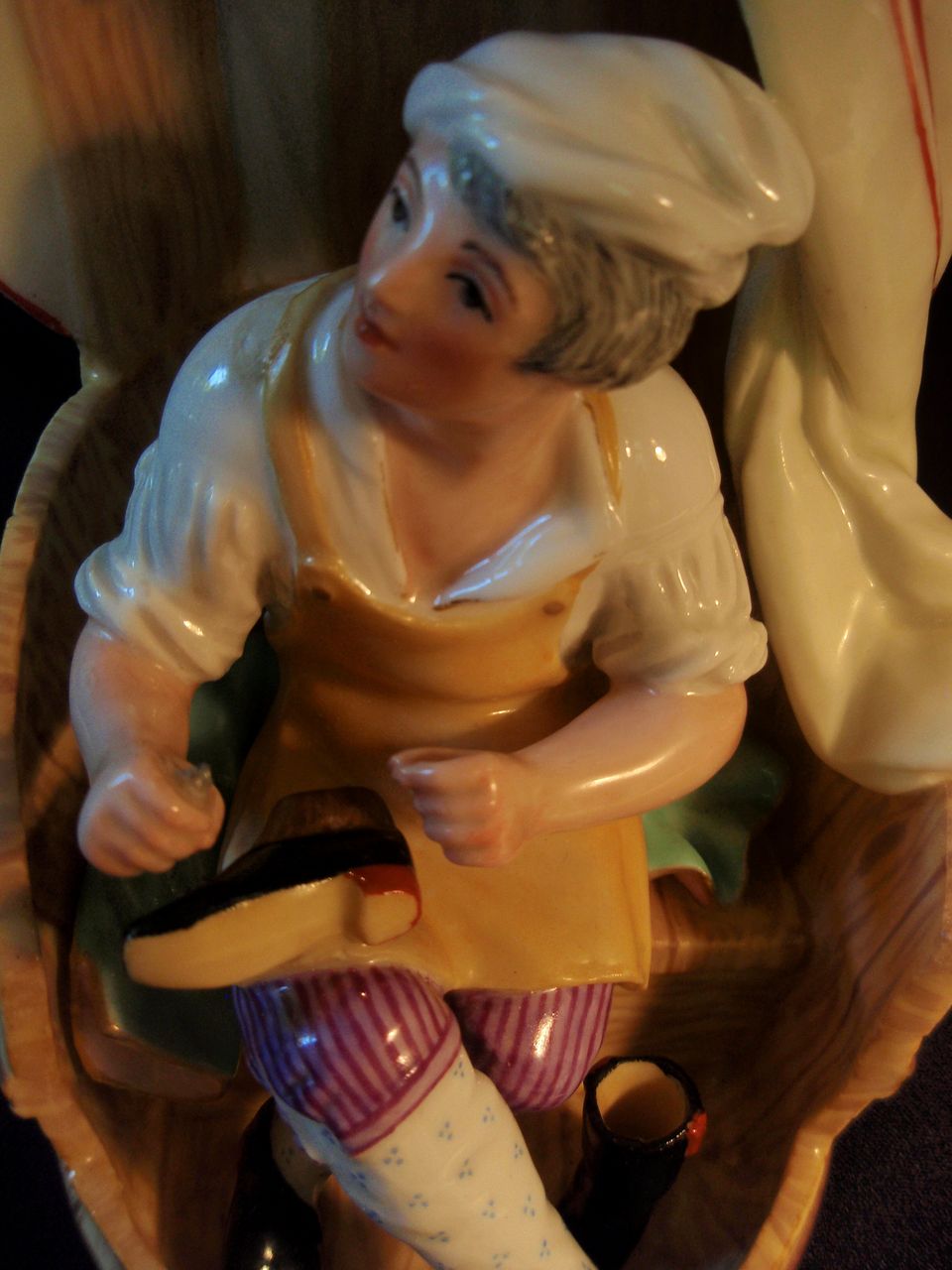 Exquisite Early 19th Century Figurine of Cobbler Meissen Mark Exquisite Early 19th Century Figurine of Cobbler Meissen Mark