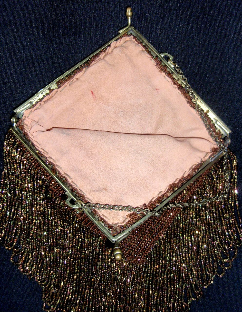 Beautifully Beaded Purse with long Lush Beaded Fringe Beautifully Beaded Purse with long Lush Beaded Fringe