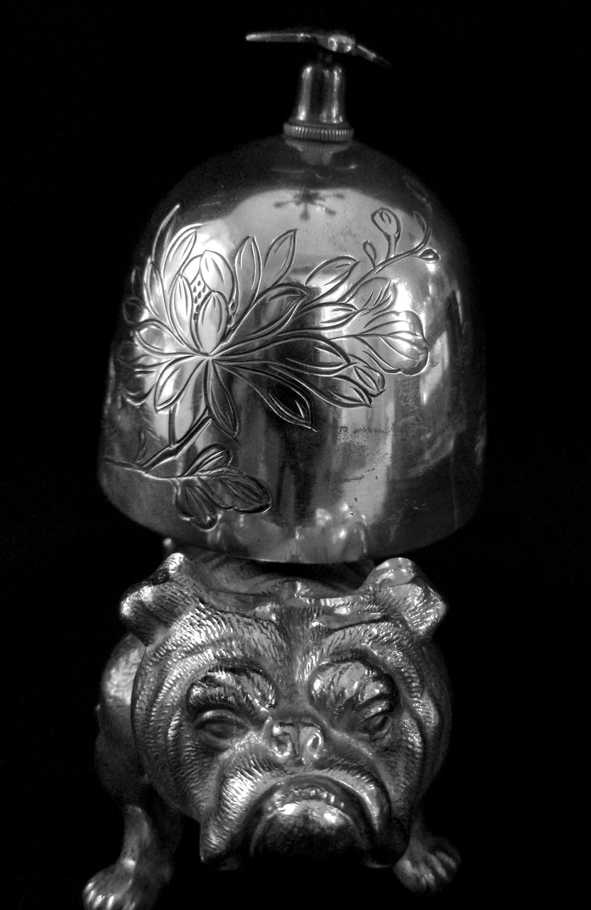 Rare Silver Plated Bull Dog Call Bell Rare Silver Plated Bull Dog Call Bell