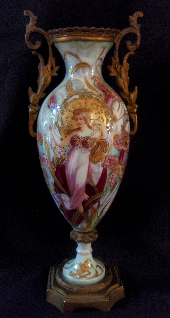 Pair of Fine French Sevres Porcelain Vases from the Art Nouveau Movement Pair of Fine French Sevres Porcelain Vases from the Art Nouveau Movement