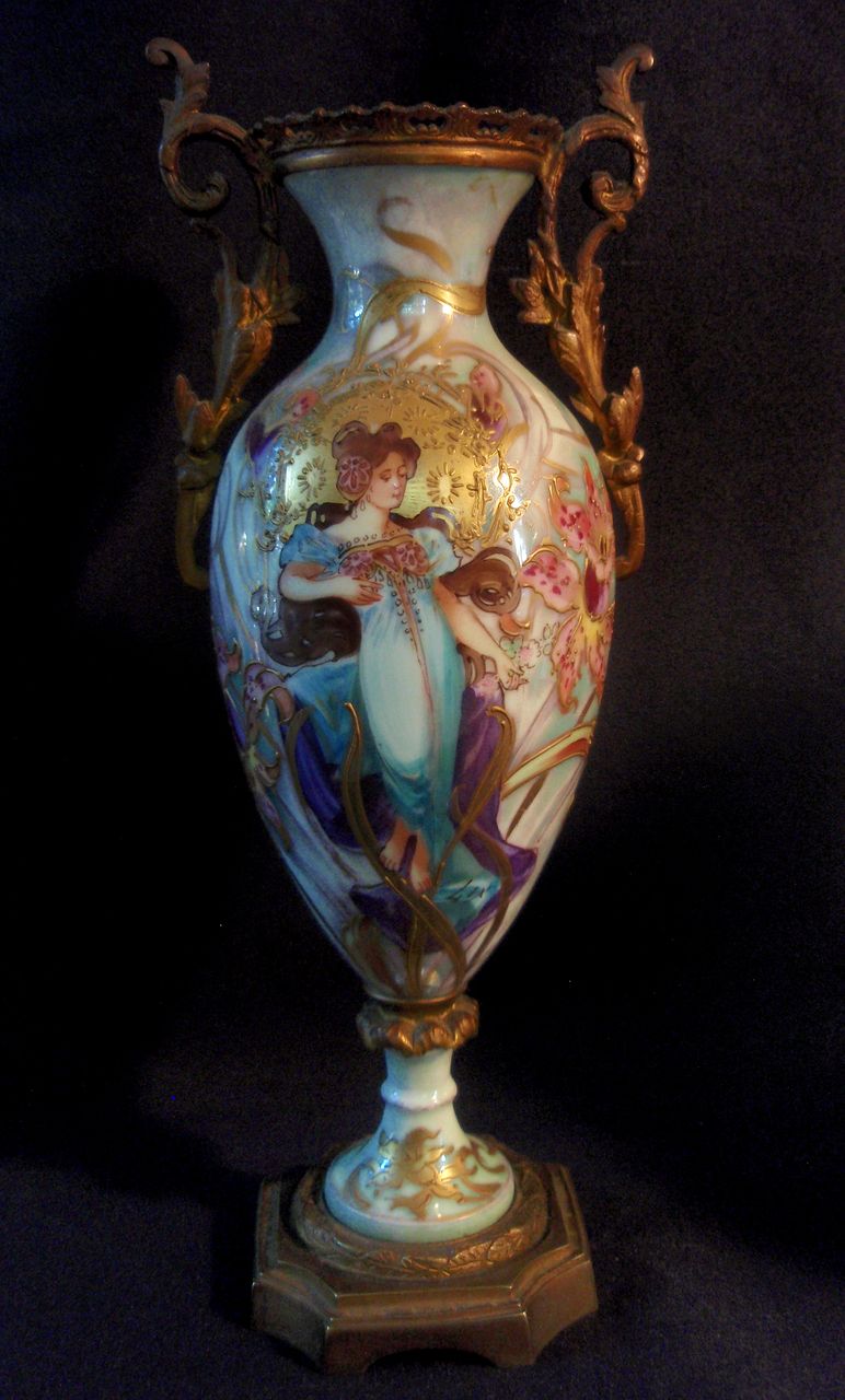 Pair of Fine French Sevres Porcelain Vases from the Art Nouveau Movement Pair of Fine French Sevres Porcelain Vases from the Art Nouveau Movement