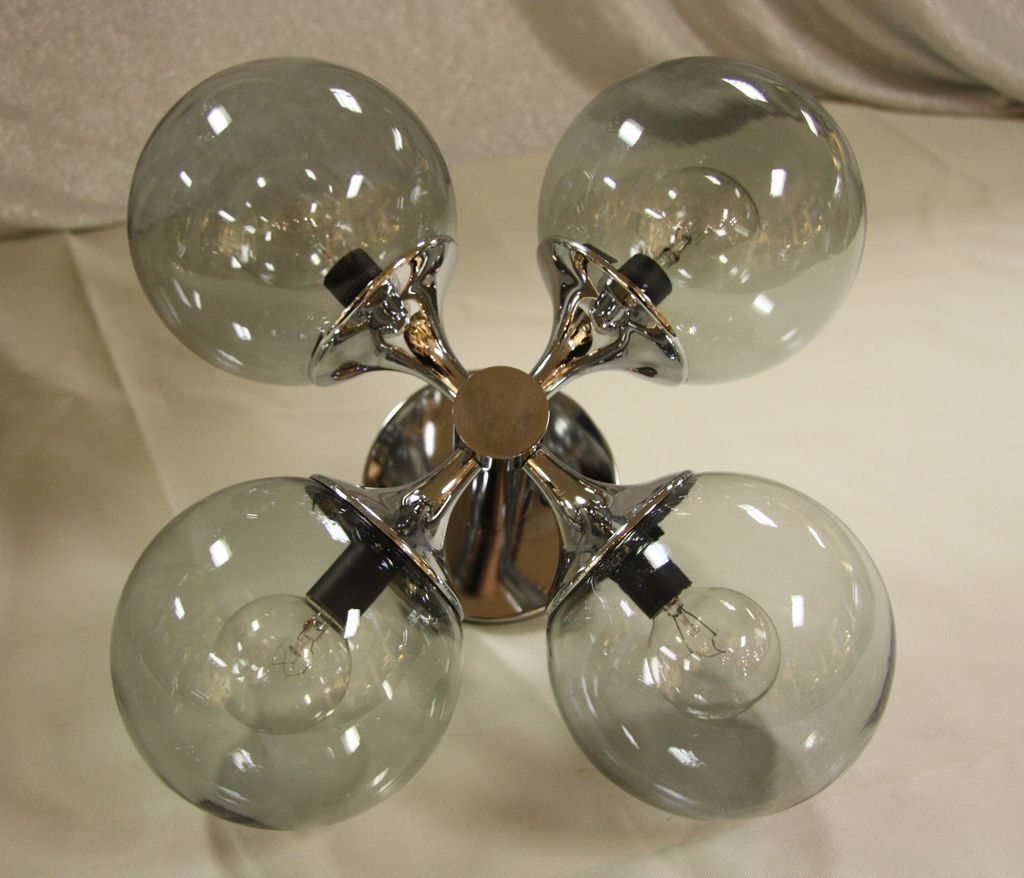 Spectacular Mid Century Flush Mount Sputnik Chandelier Spectacular Mid Century Flush Mount Sputnik Chandelier