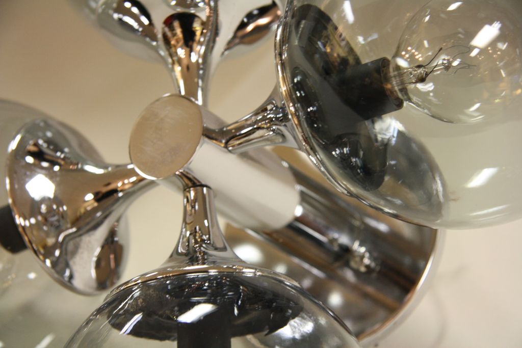 Spectacular Mid Century Flush Mount Sputnik Chandelier Spectacular Mid Century Flush Mount Sputnik Chandelier