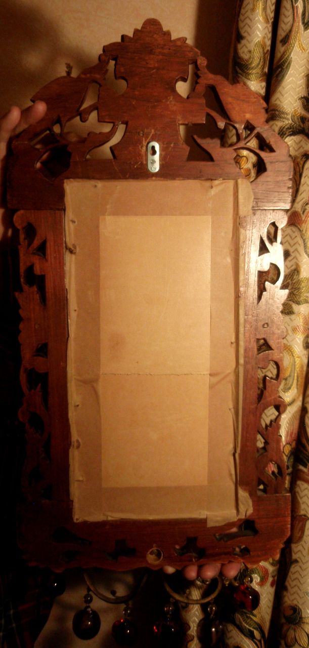 Spectacular Black Forest Carved Mirror Wall Sconce Spectacular Black Forest Carved Mirror Wall Sconce