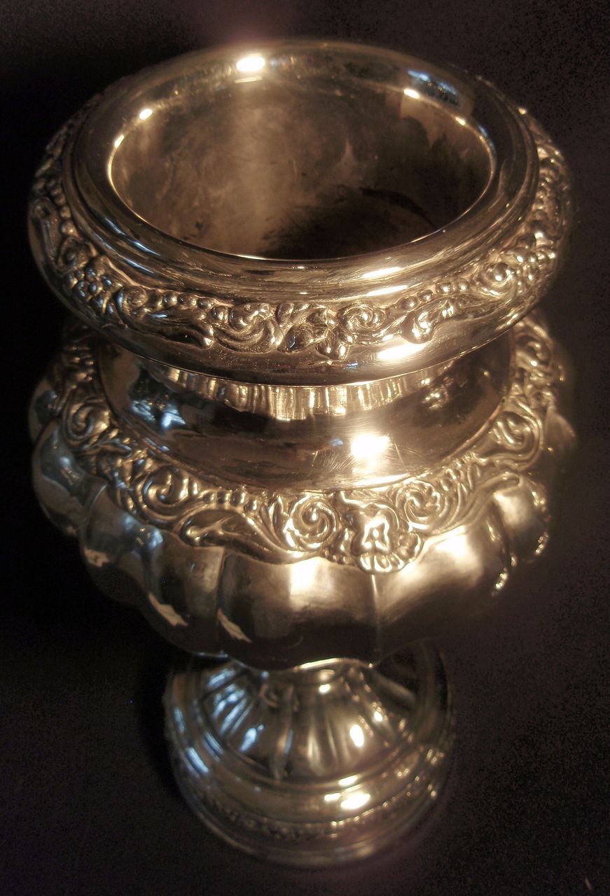 Wonderful Old Pair of Large Silver Plated Urns Wonderful Old Pair of Large Silver Plated Urns
