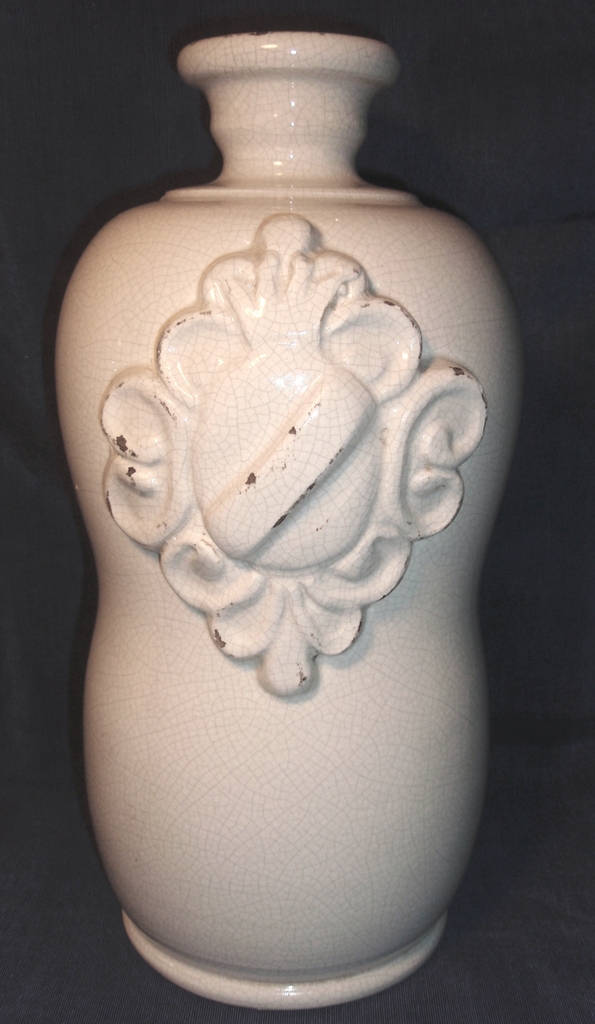 Pair of Outstanding White French Pottery Vases Pair of Outstanding White French Pottery Vases