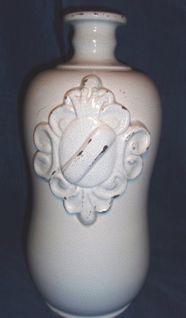Pair of Outstanding White French Pottery Vases Pair of Outstanding White French Pottery Vases