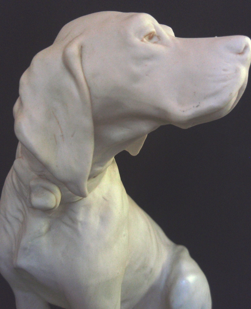 Impressive Royal Dux Parian Ware Dog Impressive Royal Dux Parian Ware Dog