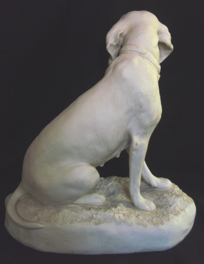 Impressive Royal Dux Parian Ware Dog Impressive Royal Dux Parian Ware Dog