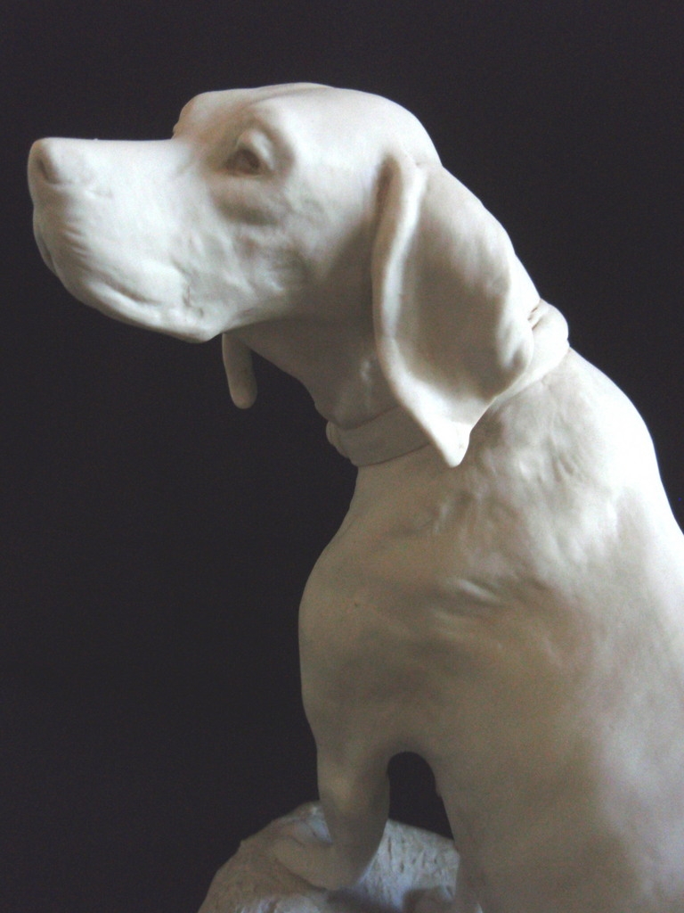 Impressive Royal Dux Parian Ware Dog Impressive Royal Dux Parian Ware Dog