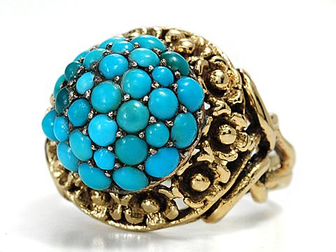 Vintage Turquoise Dome Ring Vintage Turquoise Dome Ring