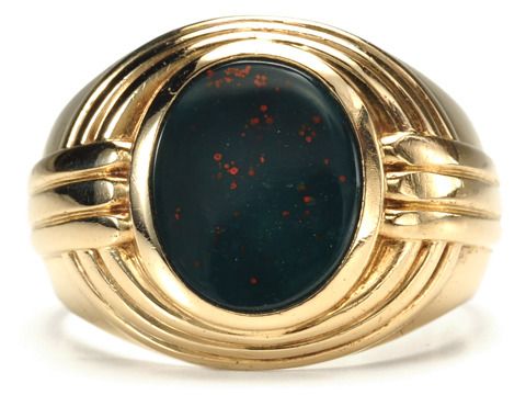 Art Deco Jones & Woodland Bloodstone Ring Art Deco Jones & Woodland Bloodstone Ring
