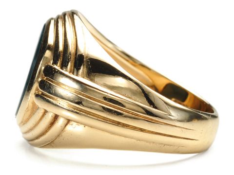 Art Deco Jones & Woodland Bloodstone Ring Art Deco Jones & Woodland Bloodstone Ring