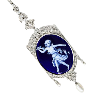 Signed Kollmar & Jourdan Platinum Pendant Signed Kollmar & Jourdan Platinum Pendant