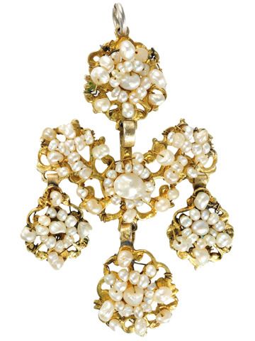 Grande Dame:18th C. Girandole Pearl Pendant Grande Dame:18th C. Girandole Pearl Pendant