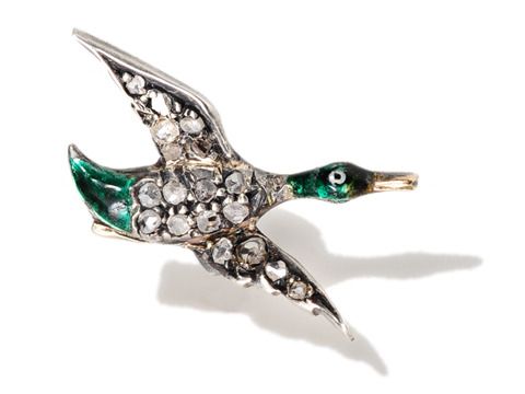 Just Ducky: Antique Mallard Stickpin Just Ducky: Antique Mallard Stickpin