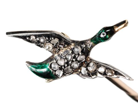 Just Ducky: Antique Mallard Stickpin Just Ducky: Antique Mallard Stickpin