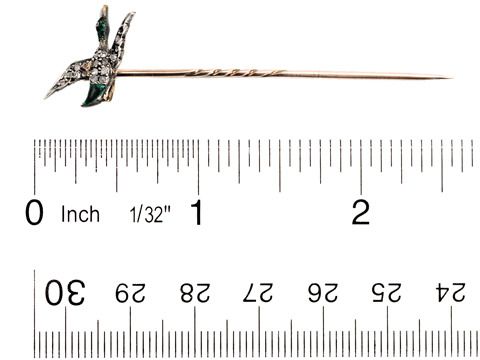 Just Ducky: Antique Mallard Stickpin Just Ducky: Antique Mallard Stickpin