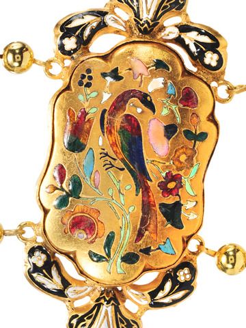 Radiant Georgian Pinchbeck Enamel Bracelet Radiant Georgian Pinchbeck Enamel Bracelet
