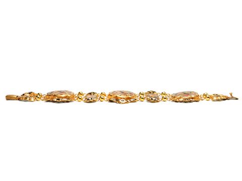 Radiant Georgian Pinchbeck Enamel Bracelet Radiant Georgian Pinchbeck Enamel Bracelet