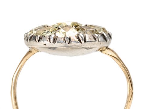 Late 18th C. Chrysoberyl Cluster Ring Late 18th C. Chrysoberyl Cluster Ring