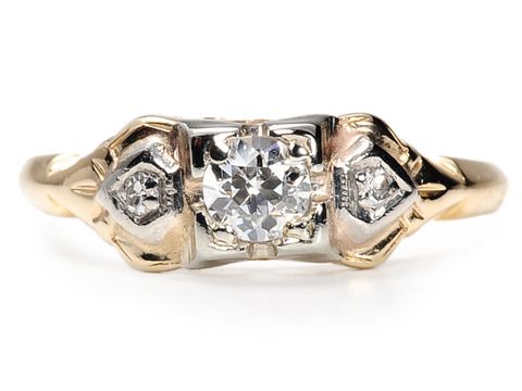 Two Tone Gold Diamond Engagement Ring Two Tone Gold Diamond Engagement Ring