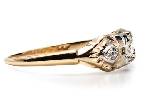 Two Tone Gold Diamond Engagement Ring Two Tone Gold Diamond Engagement Ring
