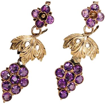 Taste the Wine: Antique Day Night Amethyst Earrings Taste the Wine: Antique Day Night Amethyst Earrings