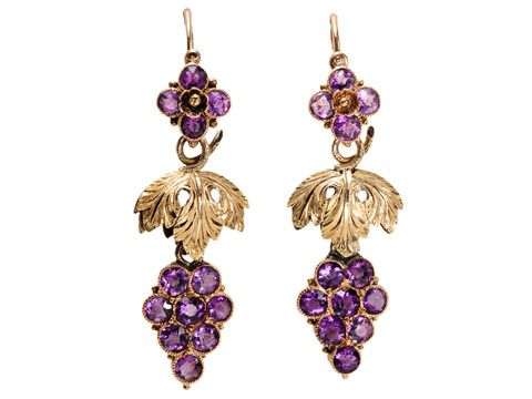 Taste the Wine: Antique Day Night Amethyst Earrings Taste the Wine: Antique Day Night Amethyst Earrings