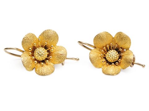 Wild Roses in an Estate Earring Wild Roses in an Estate Earring