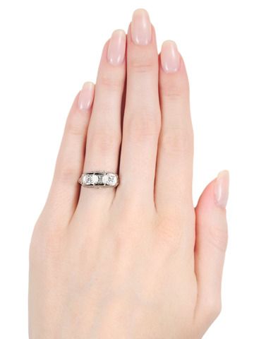 Trifecta of Diamonds: Mid 20th C. Ring Trifecta of Diamonds: Mid 20th C. Ring