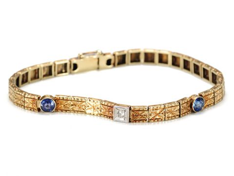Art Deco Sapphire Diamond Bracelet Art Deco Sapphire Diamond Bracelet