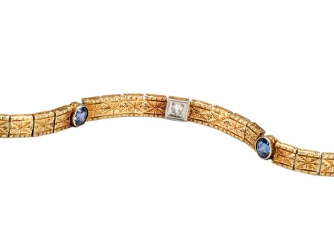 Art Deco Sapphire Diamond Bracelet Art Deco Sapphire Diamond Bracelet