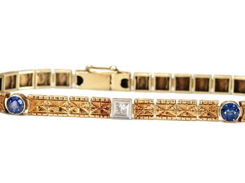 Art Deco Sapphire Diamond Bracelet Art Deco Sapphire Diamond Bracelet