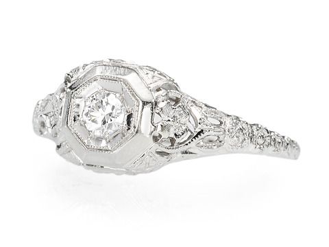 Art Deco Diamond Filigree Ring Art Deco Diamond Filigree Ring