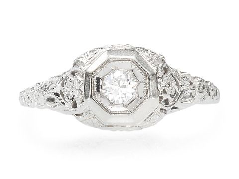 Art Deco Diamond Filigree Ring Art Deco Diamond Filigree Ring