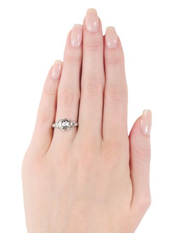 Art Deco Diamond Filigree Ring Art Deco Diamond Filigree Ring