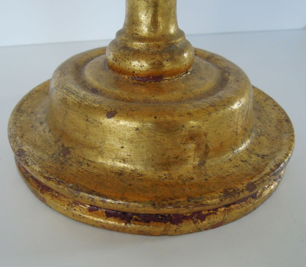 Vintage Unusual Gilt Mirror on Stand with Quatrafoil Form, 1930's Vintage Unusual Gilt Mirror on Stand with Quatrafoil Form, 1930's