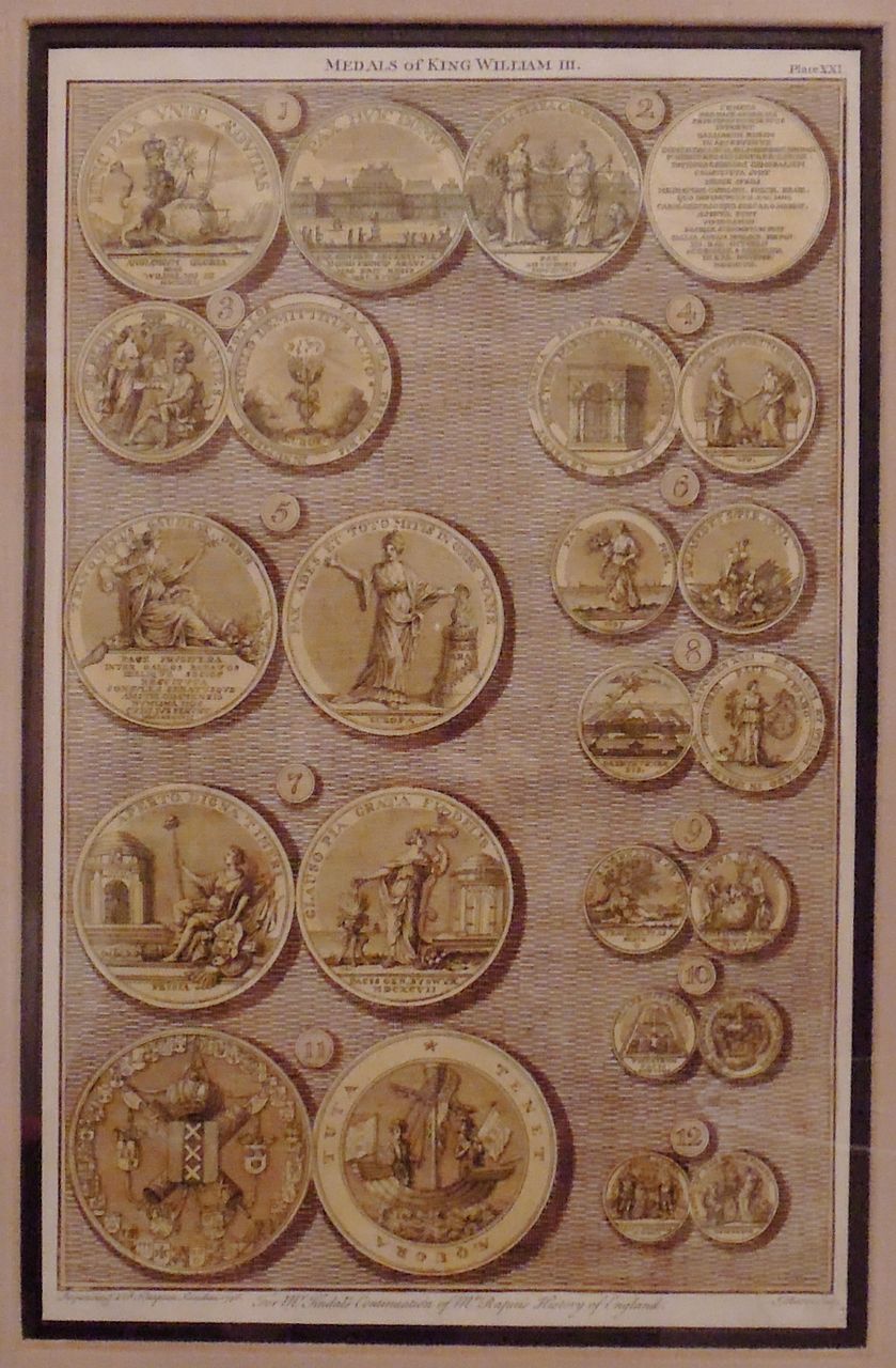 English Engraving, English Medals of King William III, Londini Ca. 1746 English Engraving, English Medals of King William III, Londini Ca. 1746