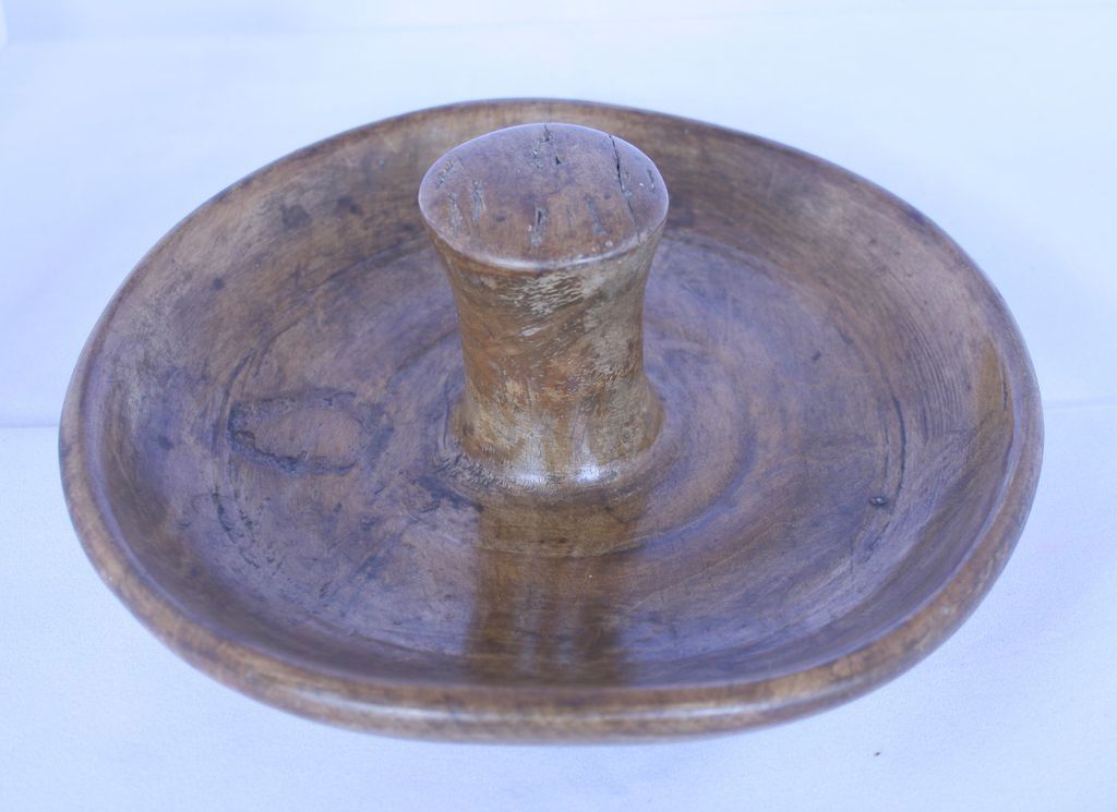 English Sycamore Circular Butter Press, Treen, Dairy English Sycamore Circular Butter Press, Treen, Dairy