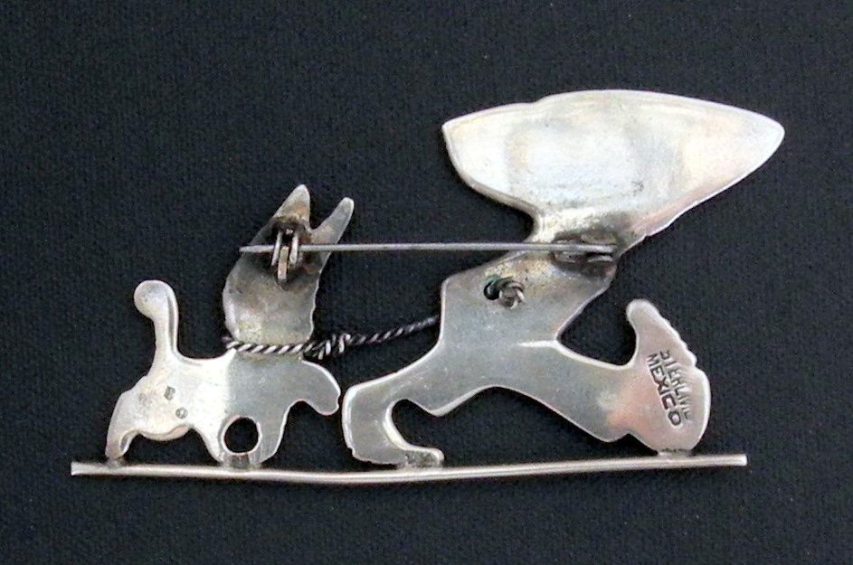 Mexican Sterling Boy and Burro Pin Mexican Sterling Boy and Burro Pin